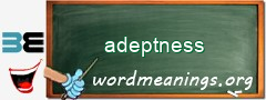 WordMeaning blackboard for adeptness